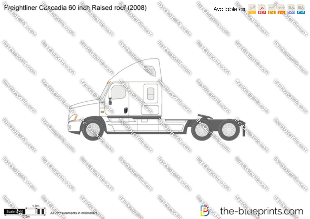 Freightliner Cascadia 60 inch Raised roof