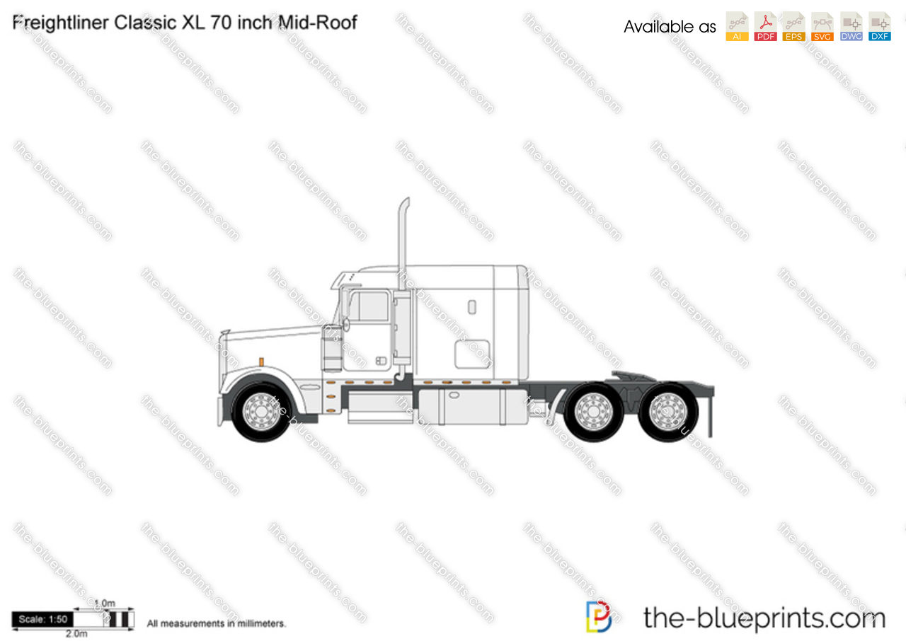 Freightliner Classic XL 70 inch Mid-Roof