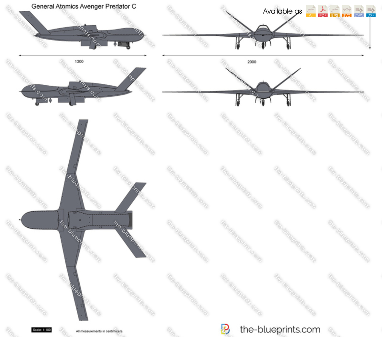 General Atomics Avenger Predator C UAV Drone