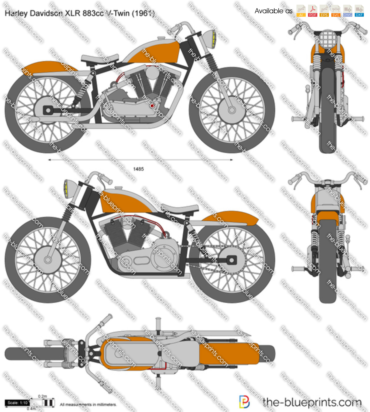 Harley Davidson XLR 883cc V-Twin