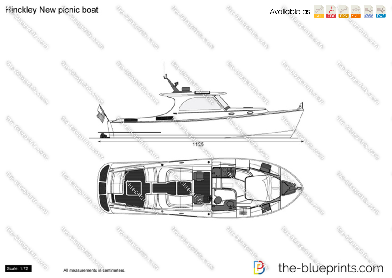 The-Blueprints.com - Vector Drawing - Hinckley New picnic boat