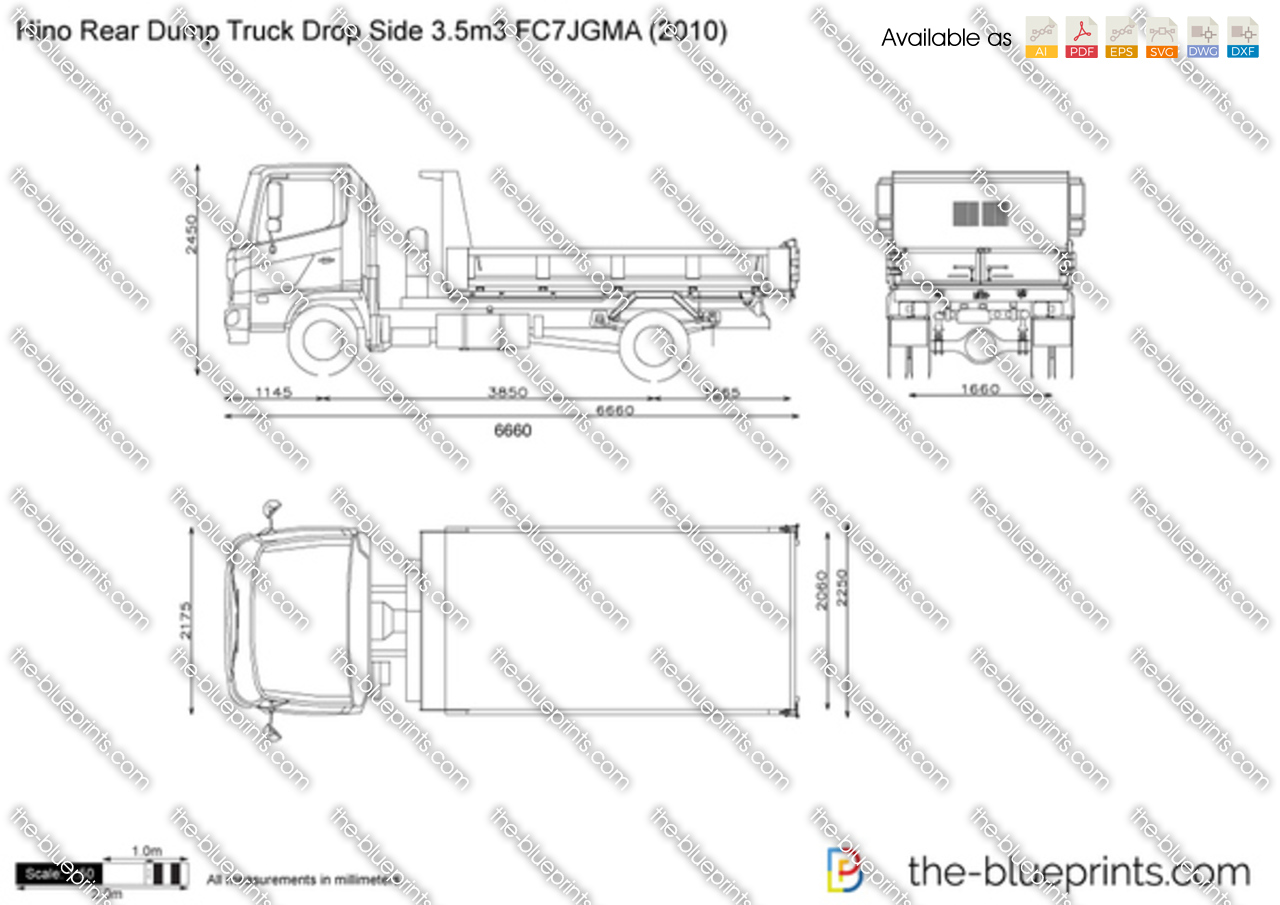 Hino Rear Dump Truck Drop Side 3.5m3 FC7JGMA