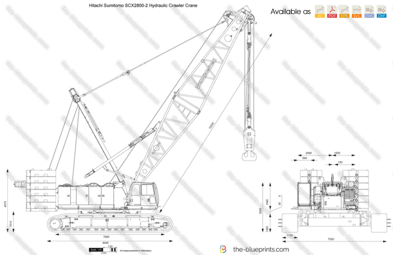 Hitachi Sumitomo SCX2800-2 Hydraulic Crawler Crane