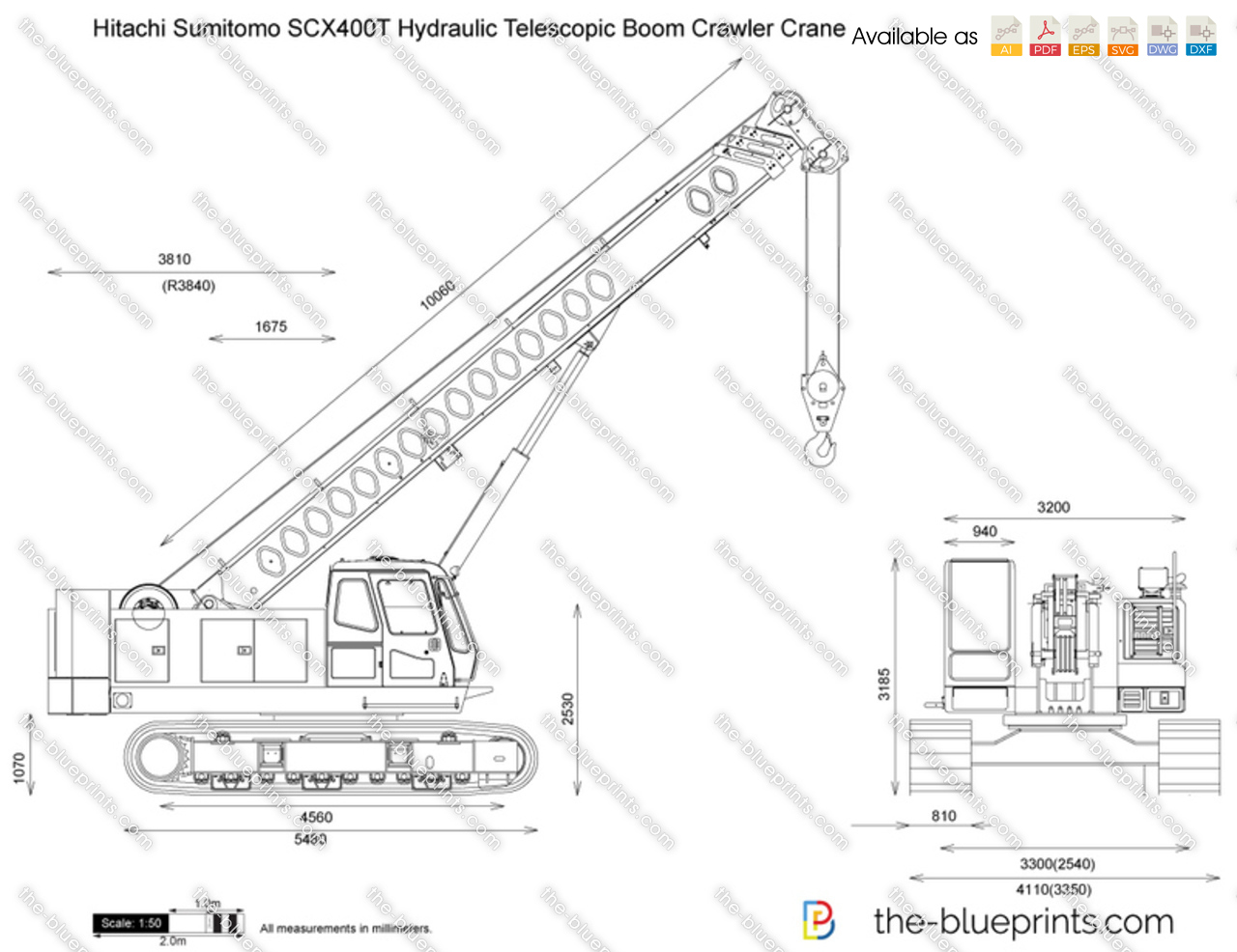 Hitachi Sumitomo SCX400T Hydraulic Telescopic Boom Crawler Crane