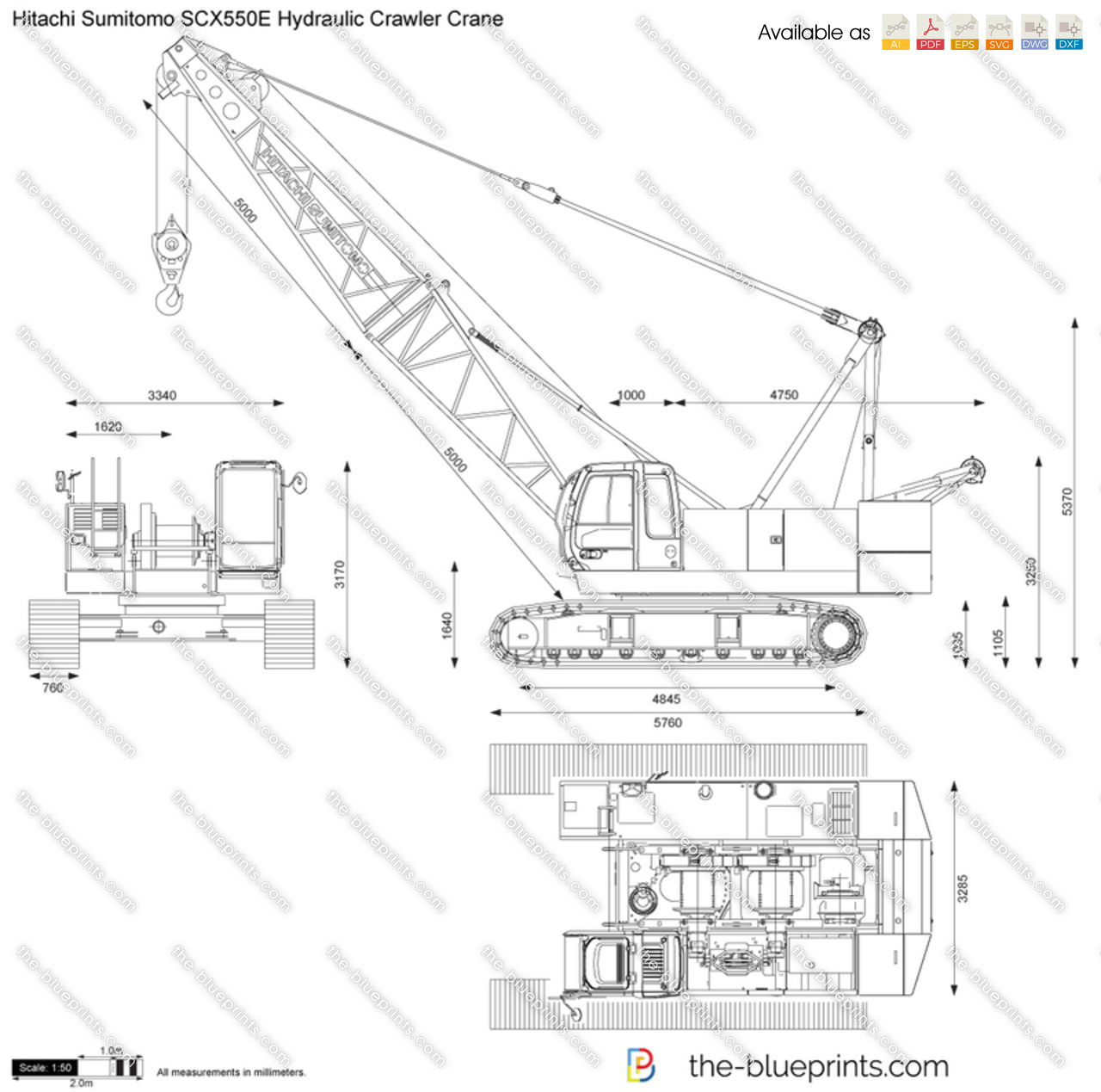 Hitachi Sumitomo SCX550E Hydraulic Crawler Crane