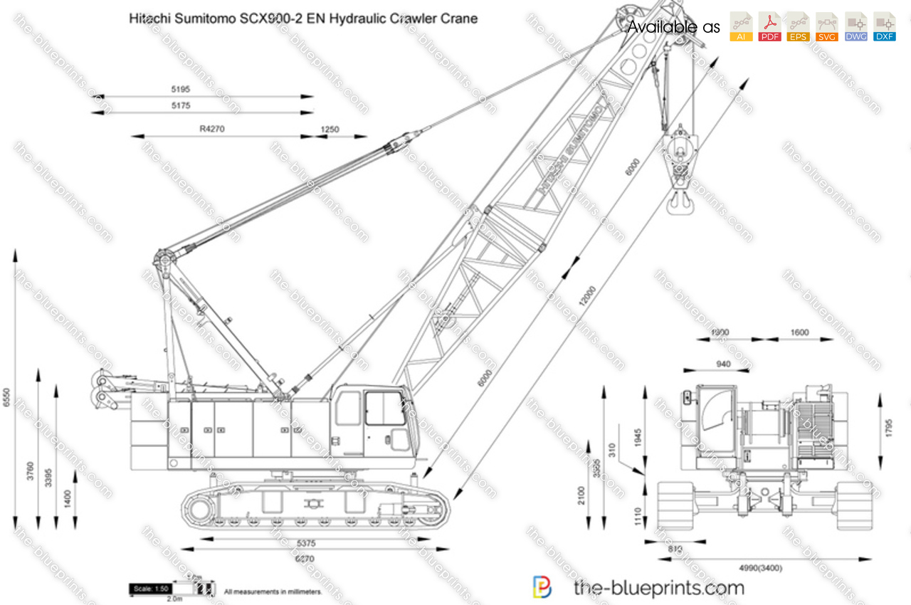 Hitachi Sumitomo SCX900-2 EN Hydraulic Crawler Crane