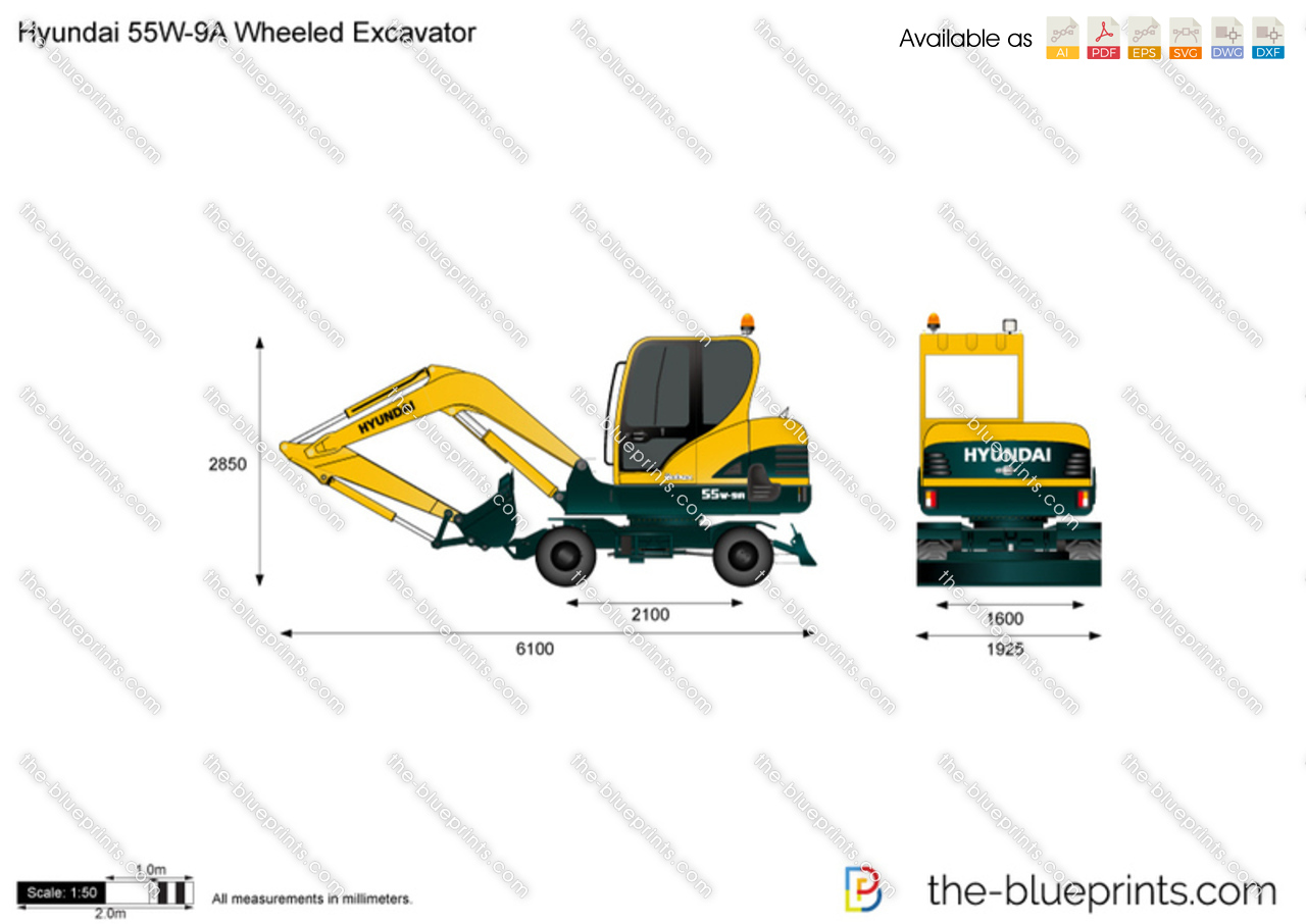 Hyundai 55W-9A Wheeled Excavator