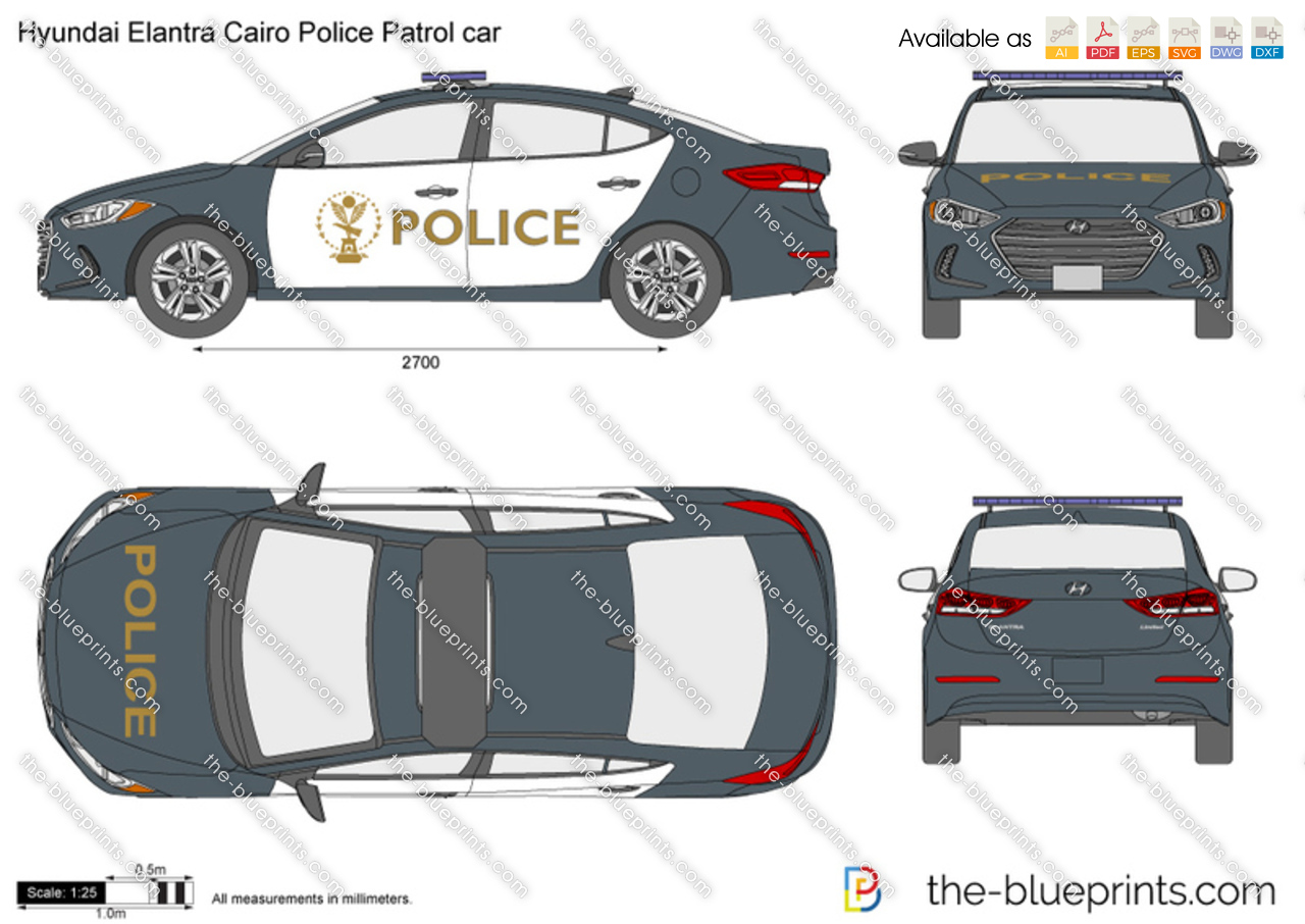 Hyundai Elantra Cairo Police Patrol car
