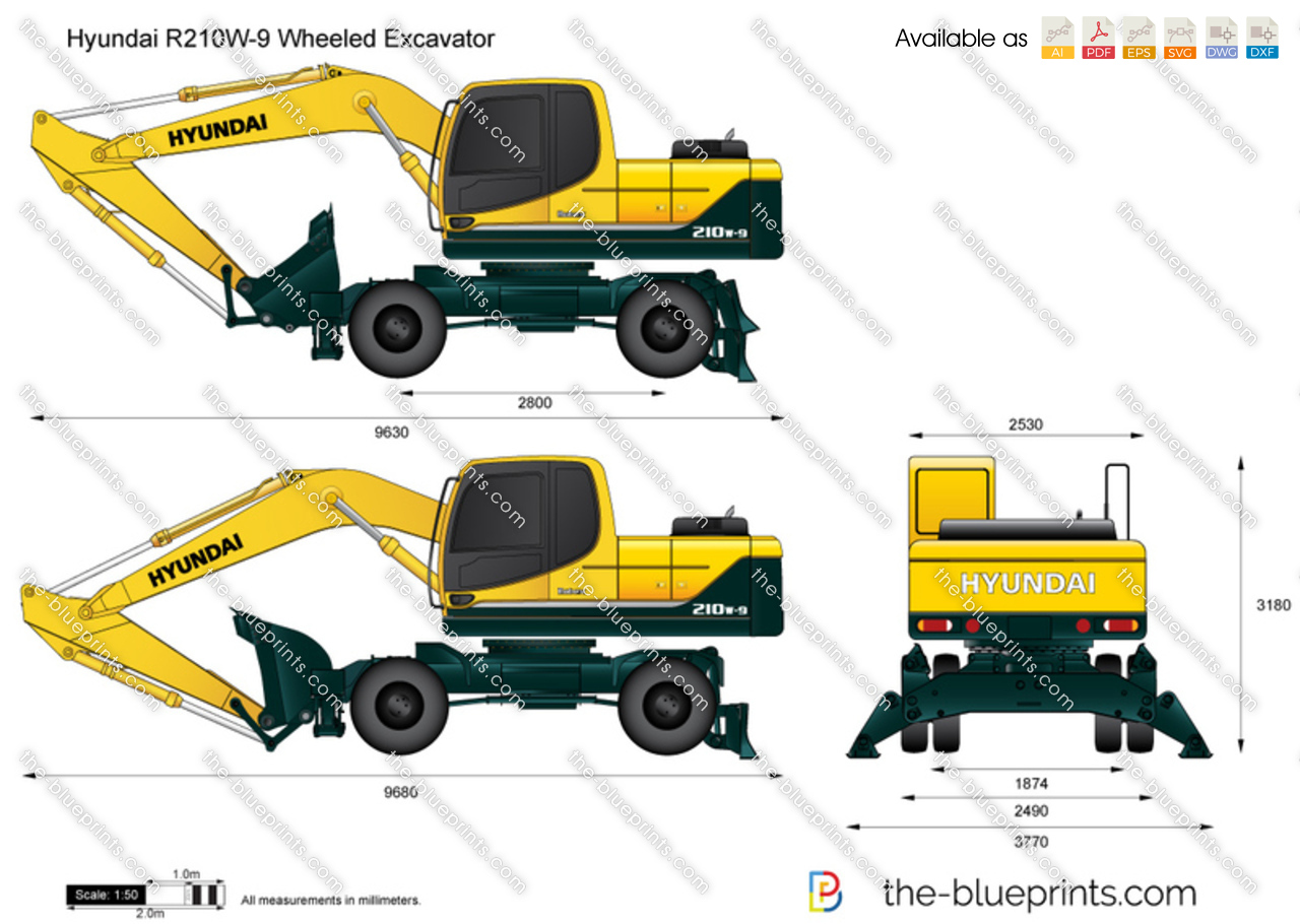 Hyundai R210W-9 Wheeled Excavator