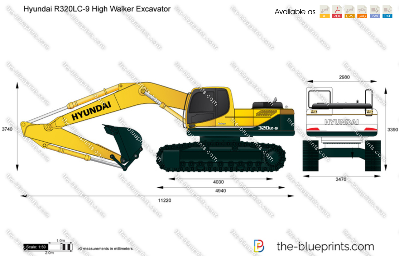 Hyundai R320LC-9 High Walker Excavator