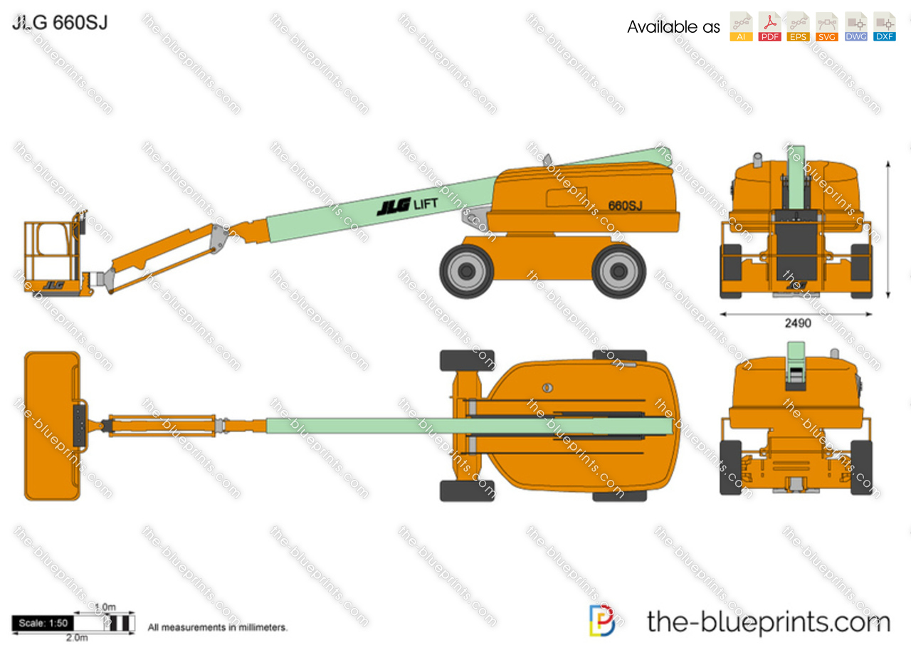 JLG E450AJ vector drawing