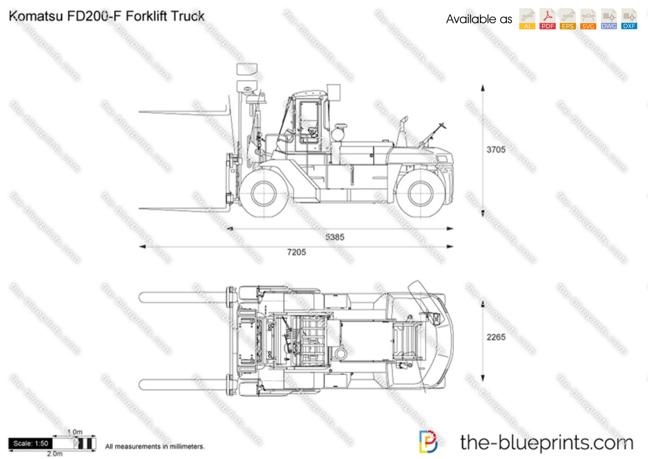 Komatsu FD200-F Forklift Truck