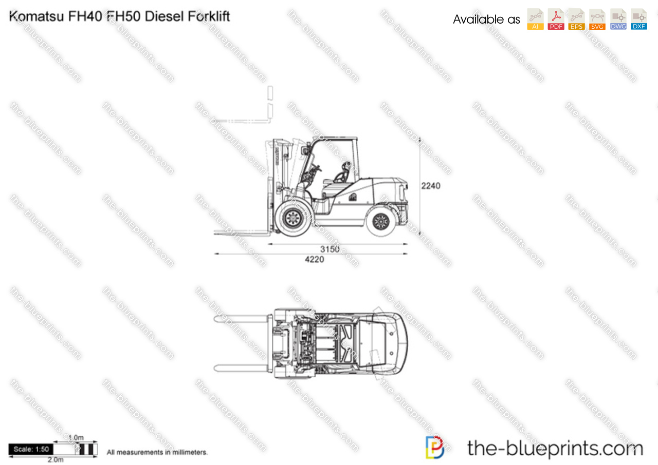 Komatsu FH40 FH50 Diesel Forklift