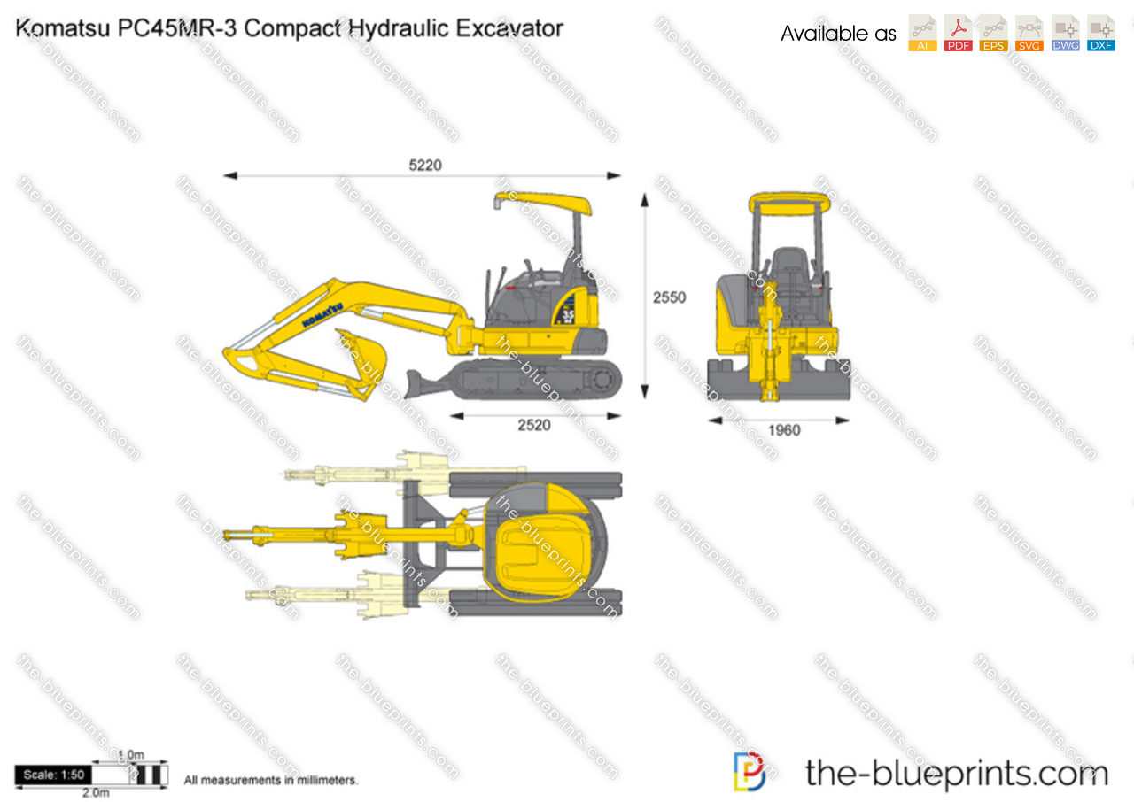 Komatsu PC45MR-3 Compact Hydraulic Excavator