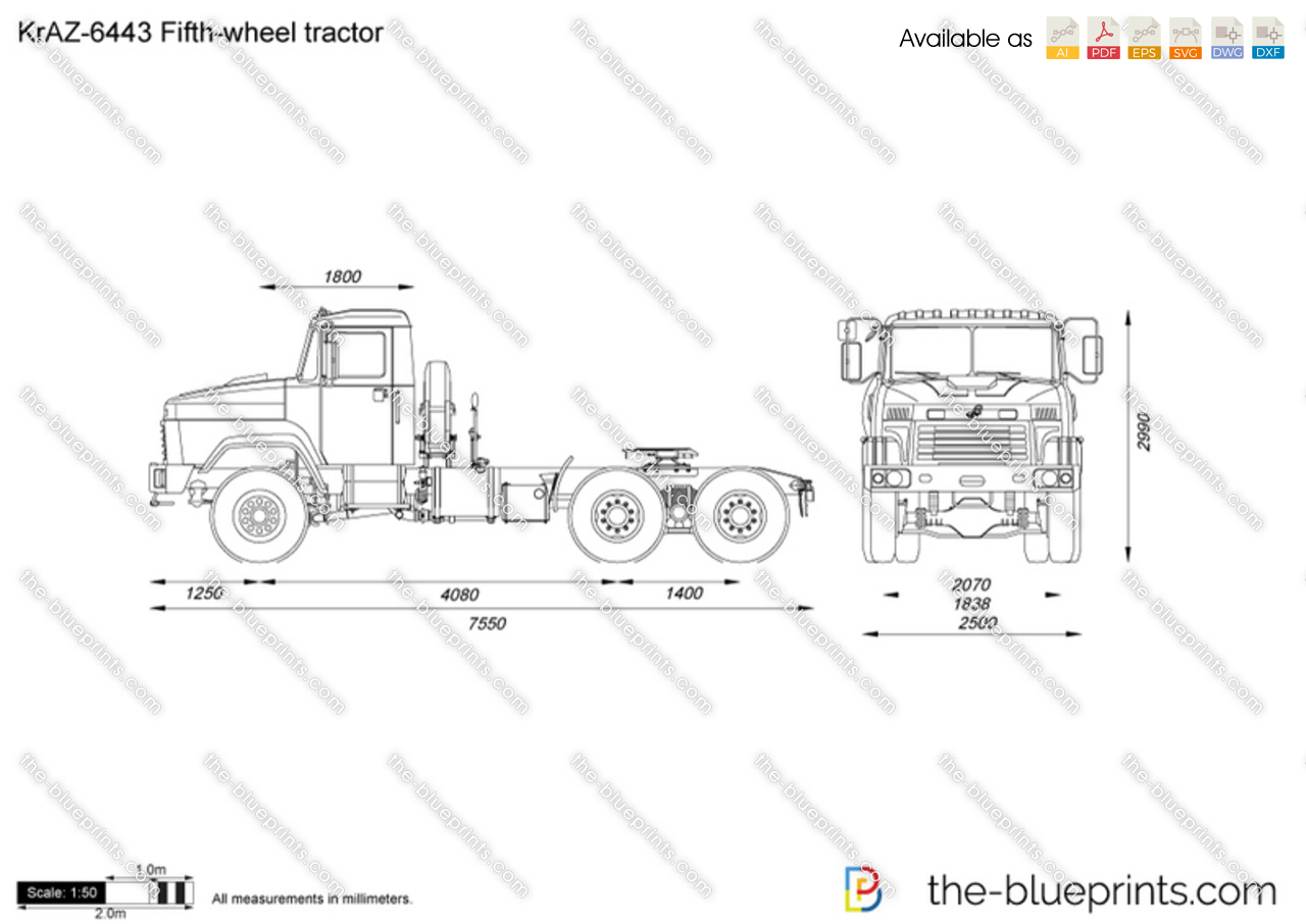KrAZ-6443 Fifth-wheel tractor