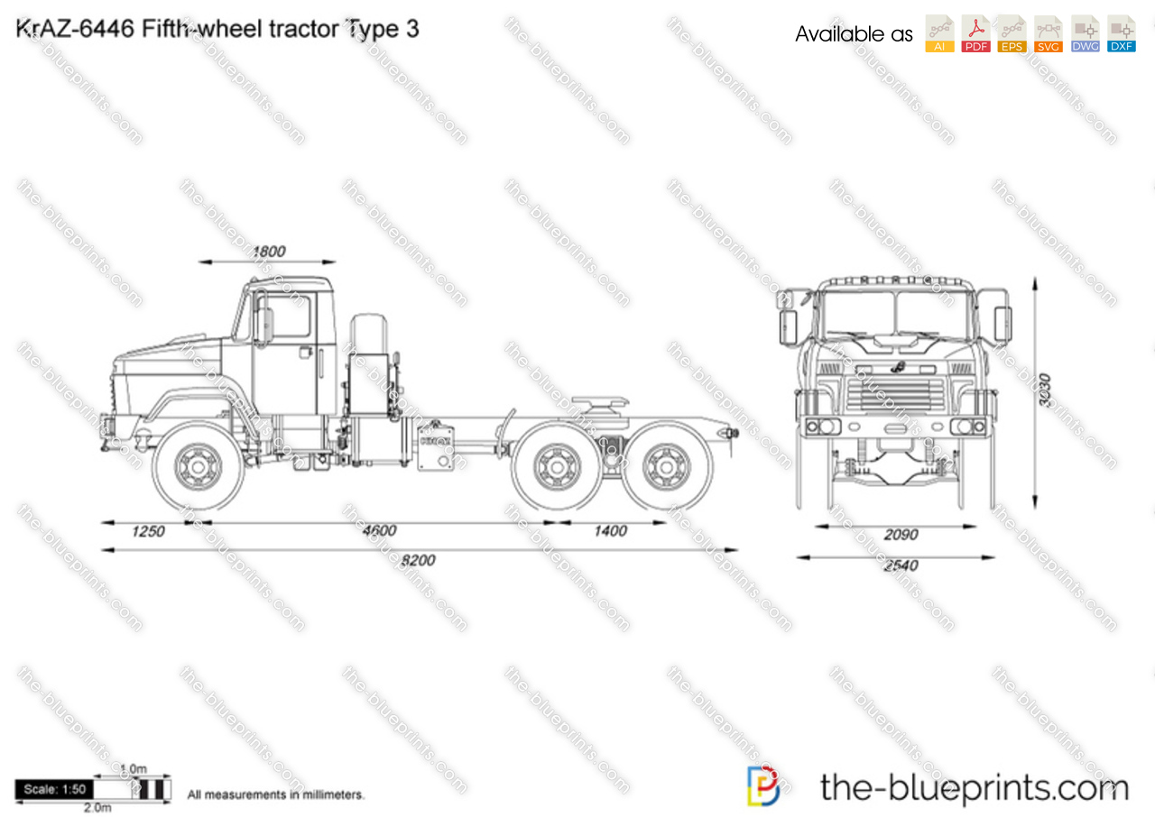 KrAZ-6446 Fifth-wheel tractor Type 3