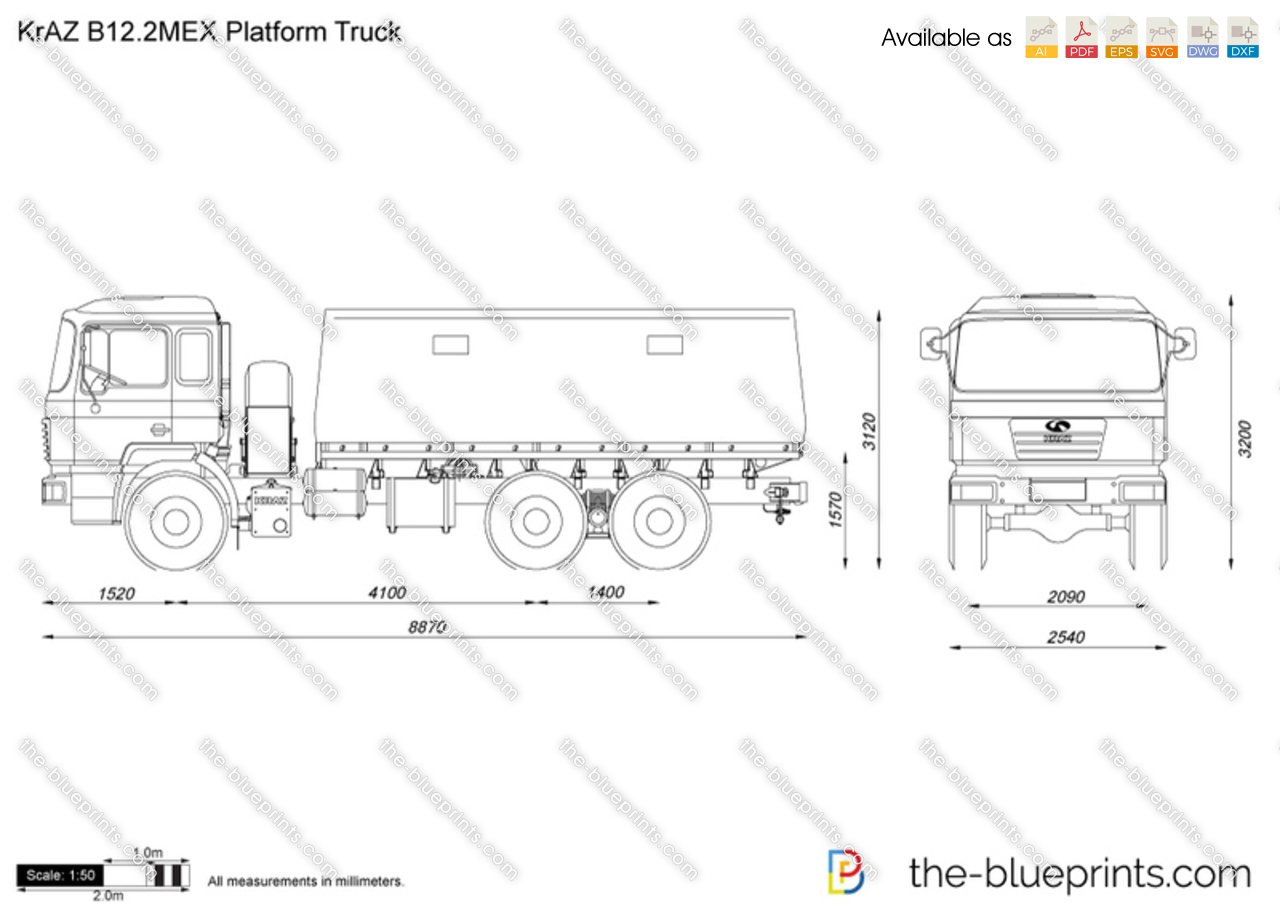 KrAZ B12.2MEX Platform Truck