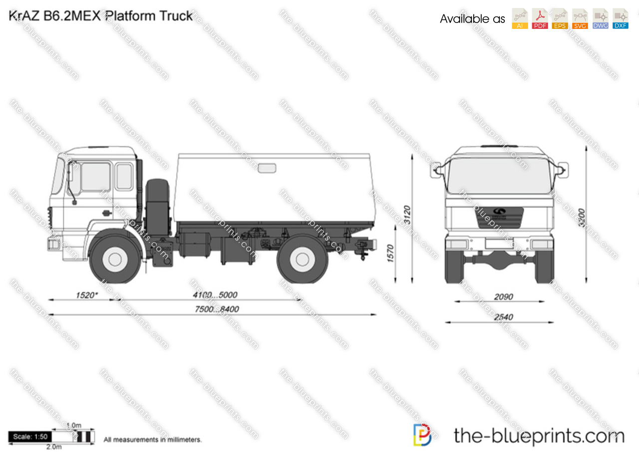 KrAZ B6.2MEX Platform Truck