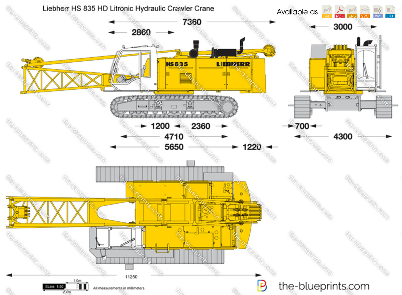 Liebherr HS 835 HD Litronic Hydraulic Crawler Crane