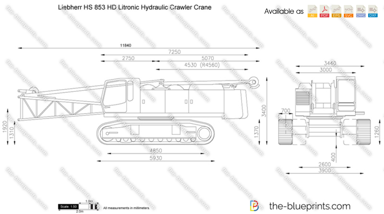 Liebherr HS 853 HD Litronic Hydraulic Crawler Crane