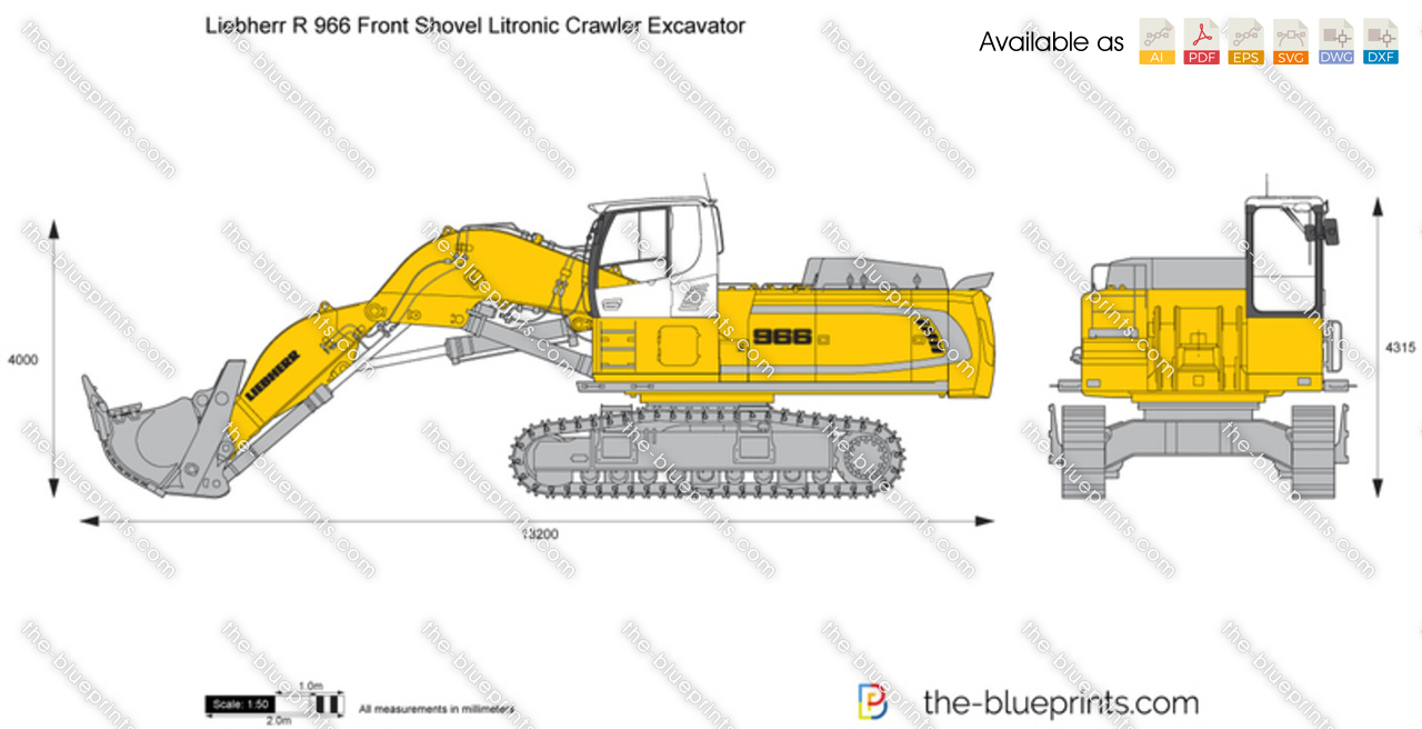 Liebherr R 966 Front Shovel Litronic Crawler Excavator