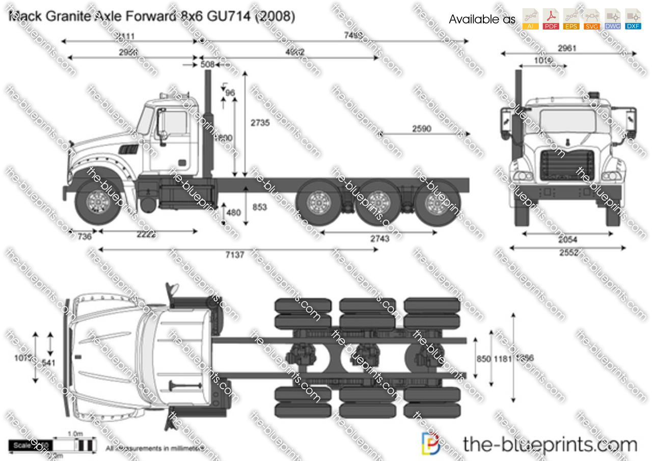 Mack Granite Axle Forward 8x6 GU714