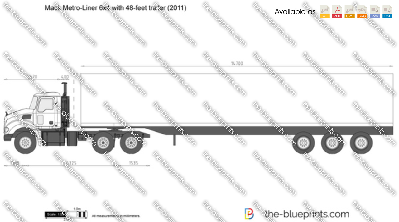 Mack Metro-Liner 6x4 with 48-feet trailer