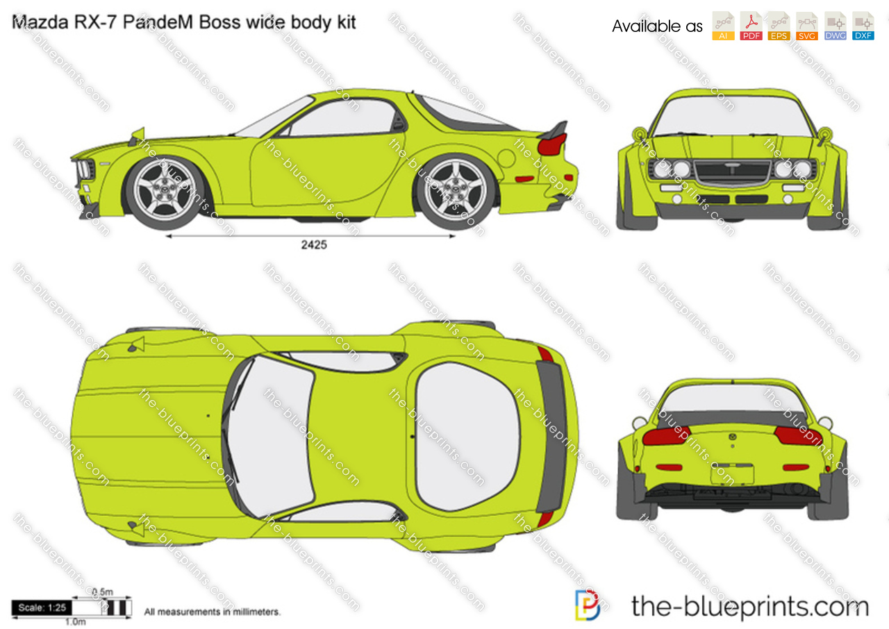 Mazda RX-7 PandeM Boss wide body kit