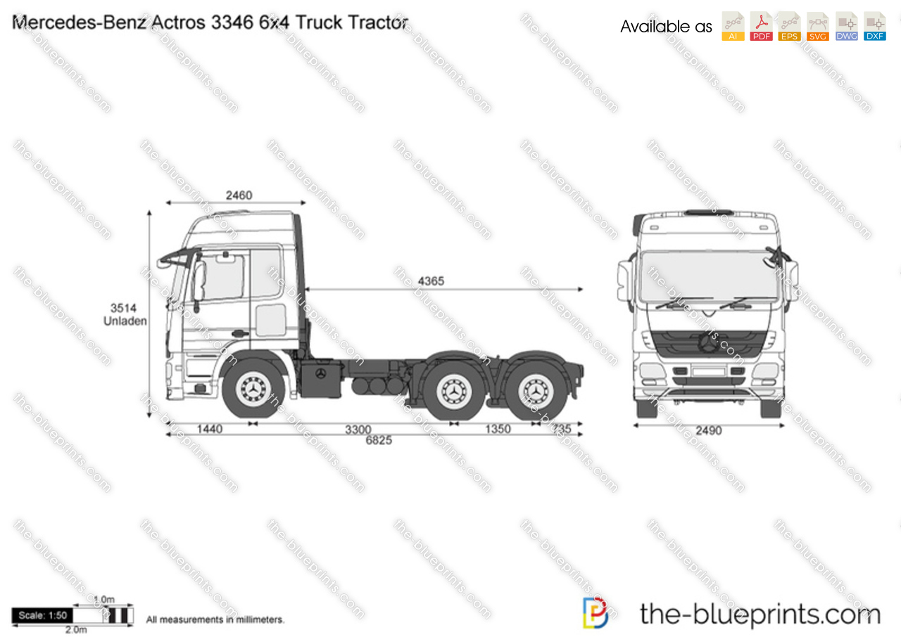 Mercedes-Benz Actros 3346 6x4 Truck Tractor