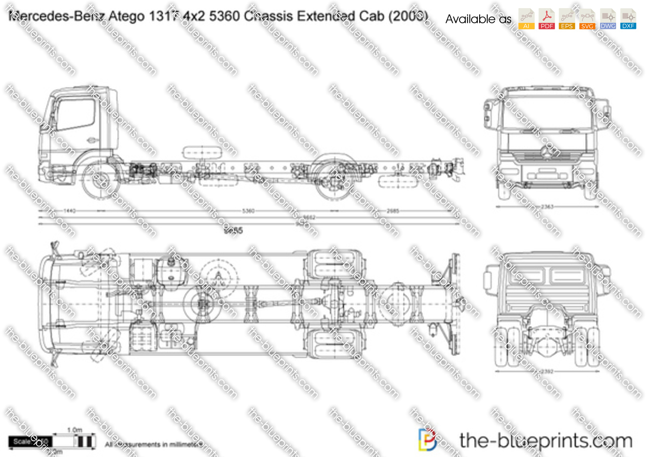 Mercedes-Benz Atego 1317 4x2 5360 Chassis Extended Cab
