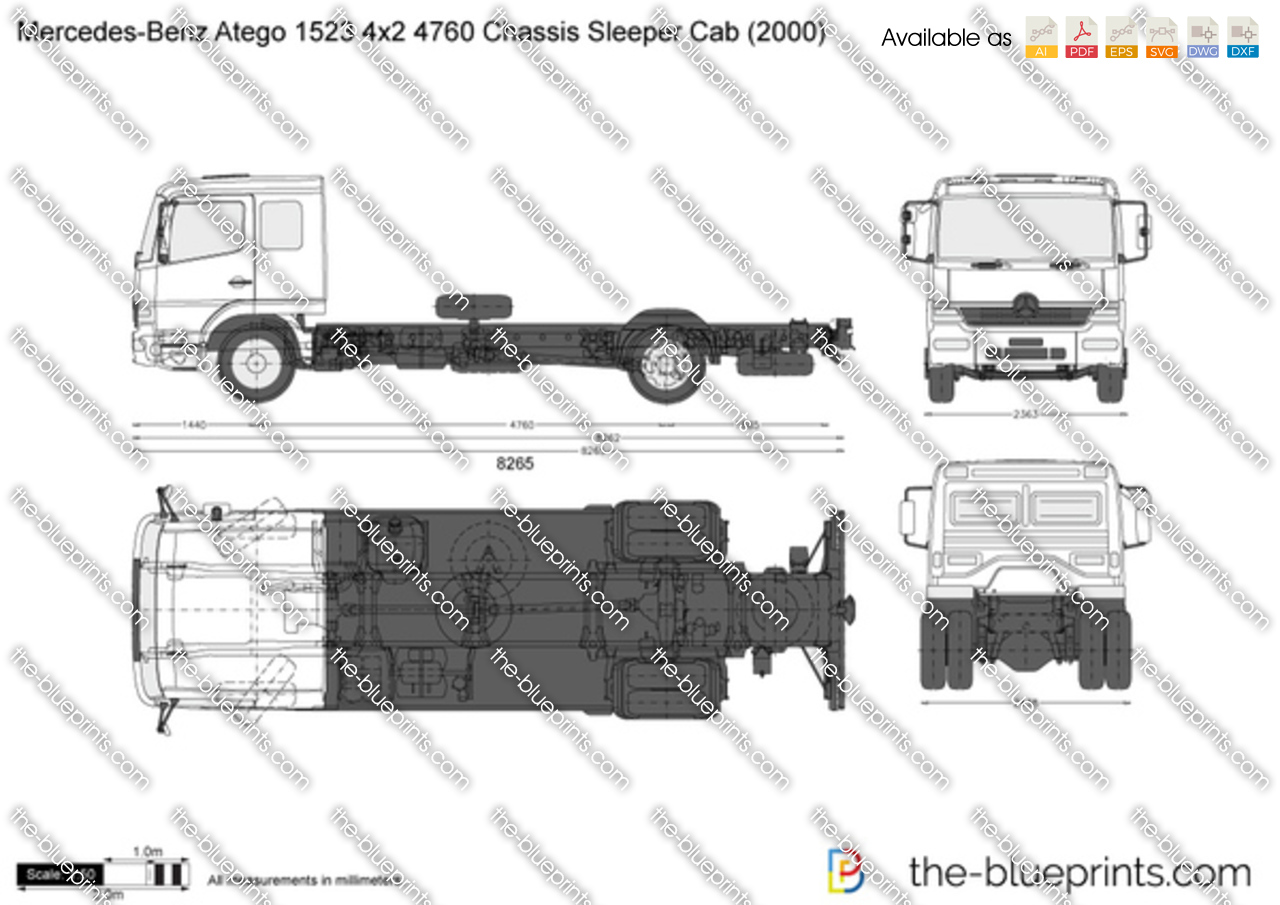 Mercedes-Benz Atego 1523 4x2 4760 Chassis Sleeper Cab