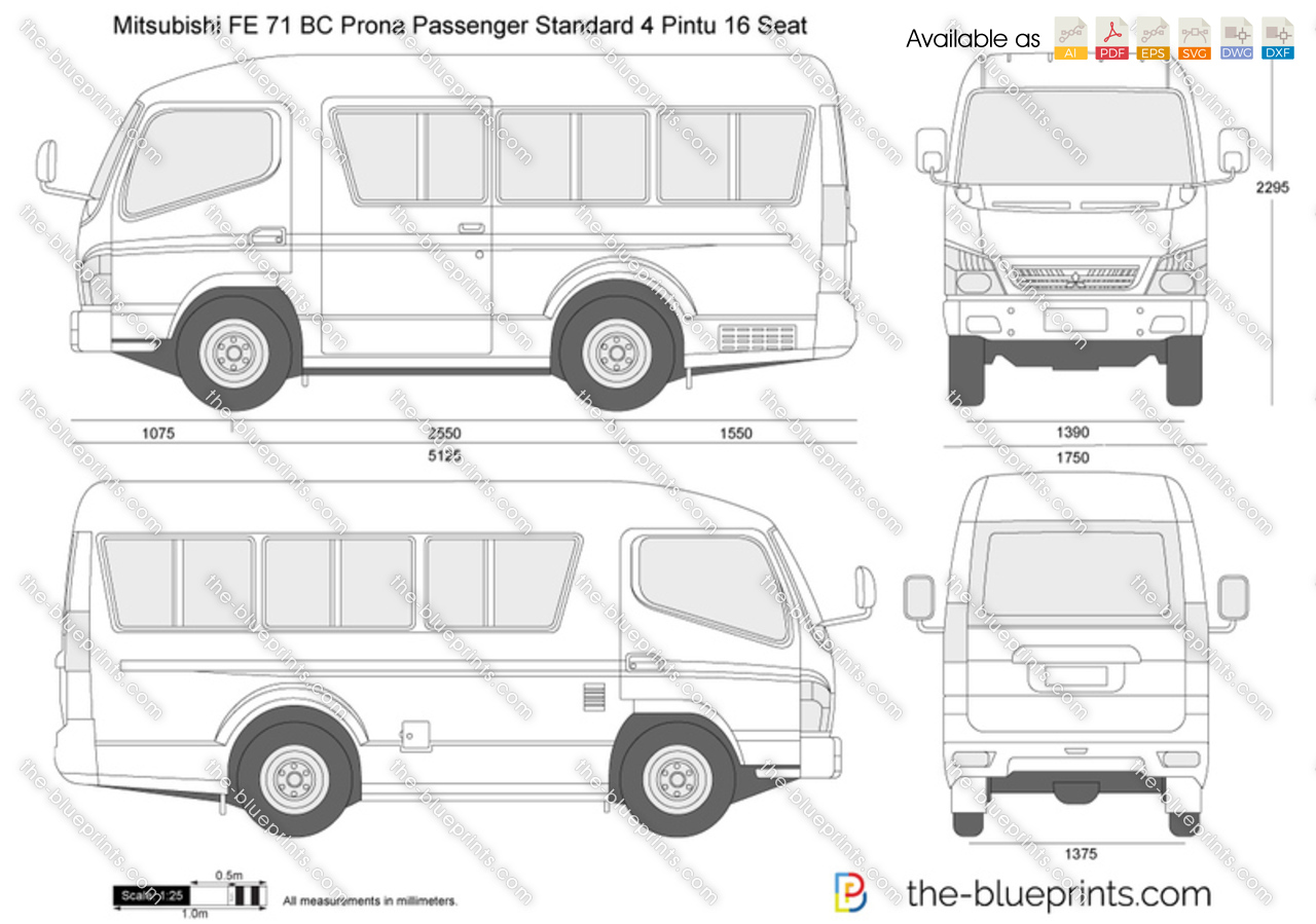 Mitsubishi FE 71 BC Prona Passenger Standard 4 Pintu 16 Seat