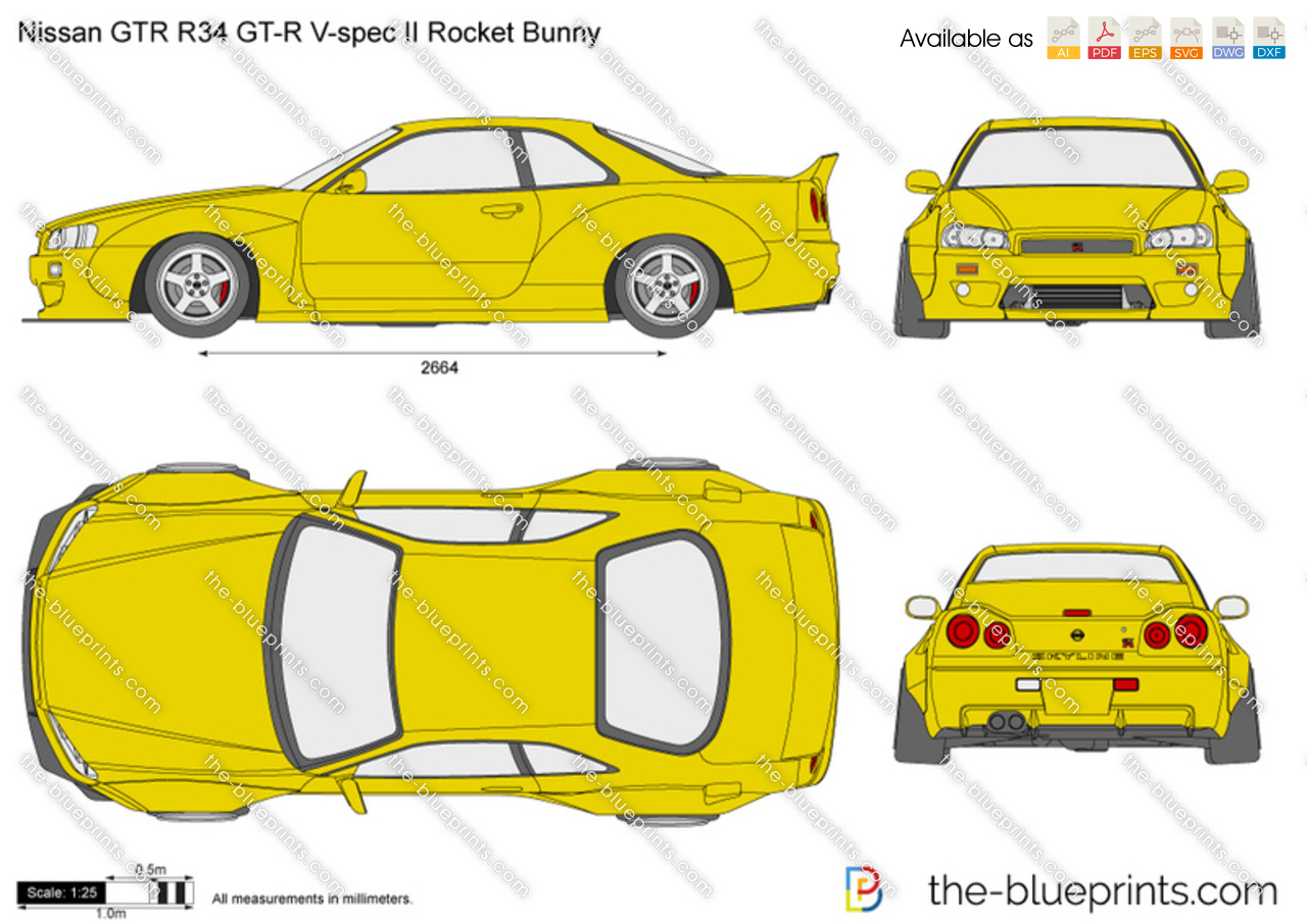 Nissan GTR R34 GT-R V-spec II Rocket Bunny
