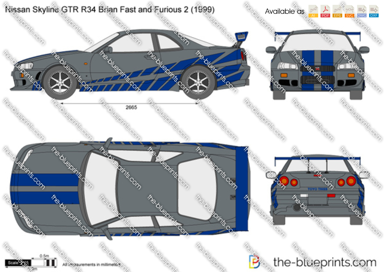 Nissan Skyline GTR R34 Brian Fast and Furious 2