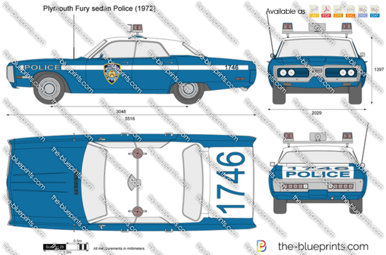 Plymouth Fury sedan Police