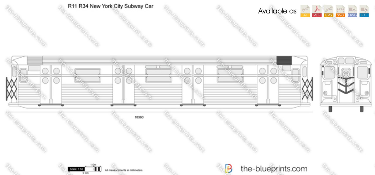R11 R34 New York City Subway Car