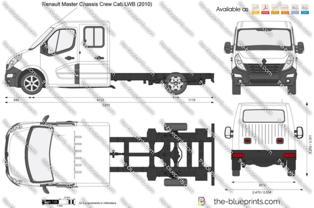 Renault Master Chassis Crew Cab LWB