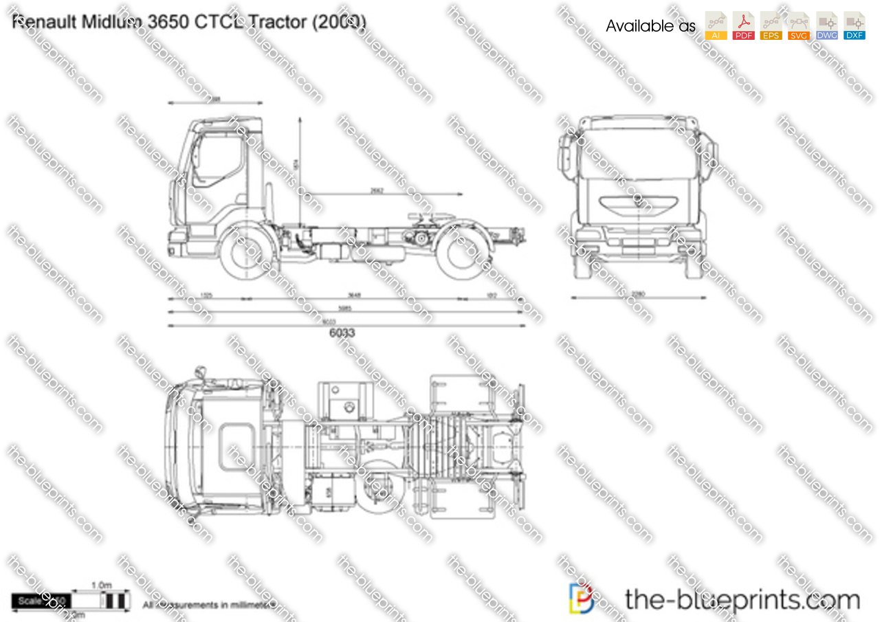 Renault Midlum 3650 CTCL Tractor