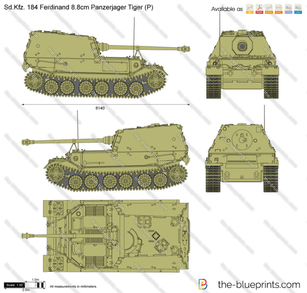 Sd.Kfz. 184 Ferdinand 8.8cm Panzerjager Tiger (P)