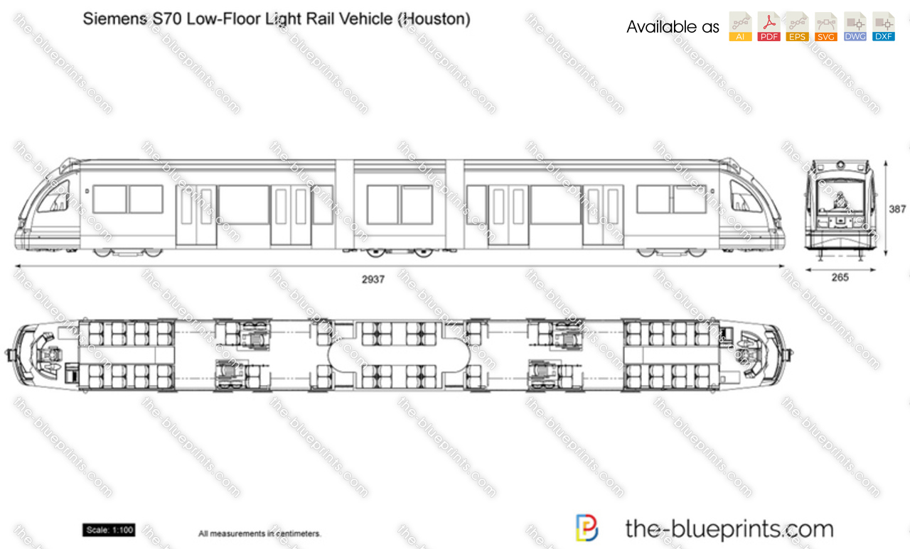 Siemens S70 Low-Floor Light Rail Vehicle (Houston)