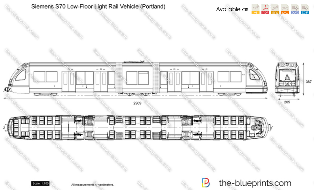 Siemens S70 Low-Floor Light Rail Vehicle (Portland)
