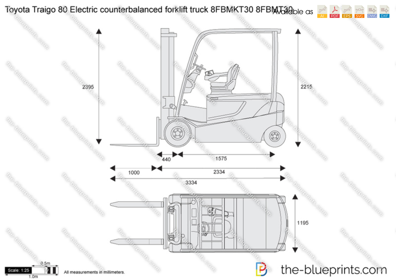 Toyota Traigo 80 Electric counterbalanced forklift truck 8FBMKT30 8FBMT30