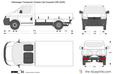 Volkswagen Transporter T5 Chassis Cab Dropside LWB