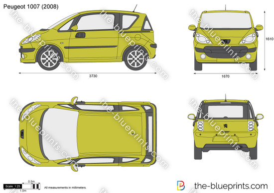 Blueprints > Cars > Peugeot > Peugeot 1007 5-Door (2005)