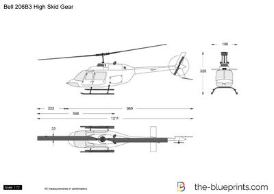 Bell 206B3 High Skid Gear