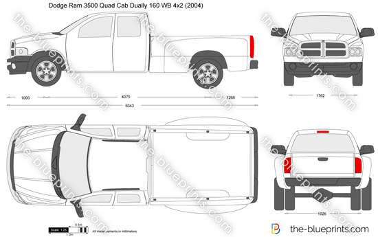 Dodge Ram 3500 Quad Cab Dually 160 WB 4x2