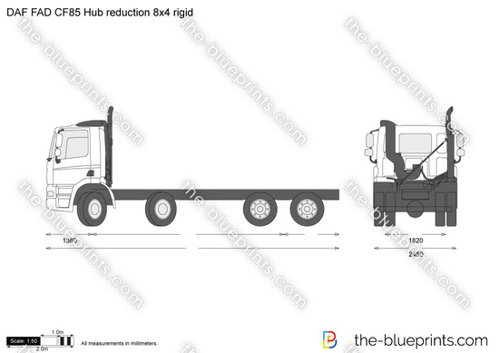 DAF FAD CF85 Hub reduction 8x4 rigid
