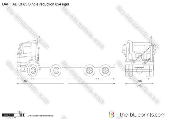 DAF FAD CF85 Single reduction 8x4 rigid