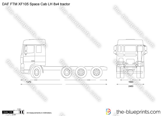 DAF FTM XF105 Space Cab LH 8x4 tractor