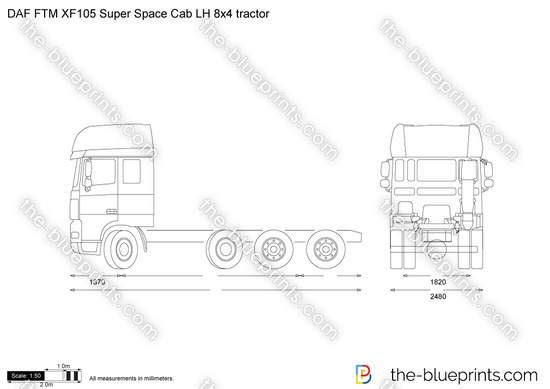 DAF FTM XF105 Super Space Cab LH 8x4 tractor